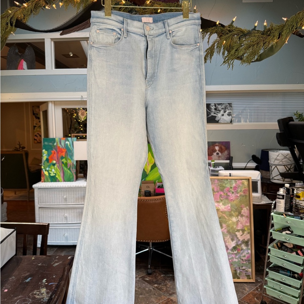 MOTHER Light Blue Flare Jeans